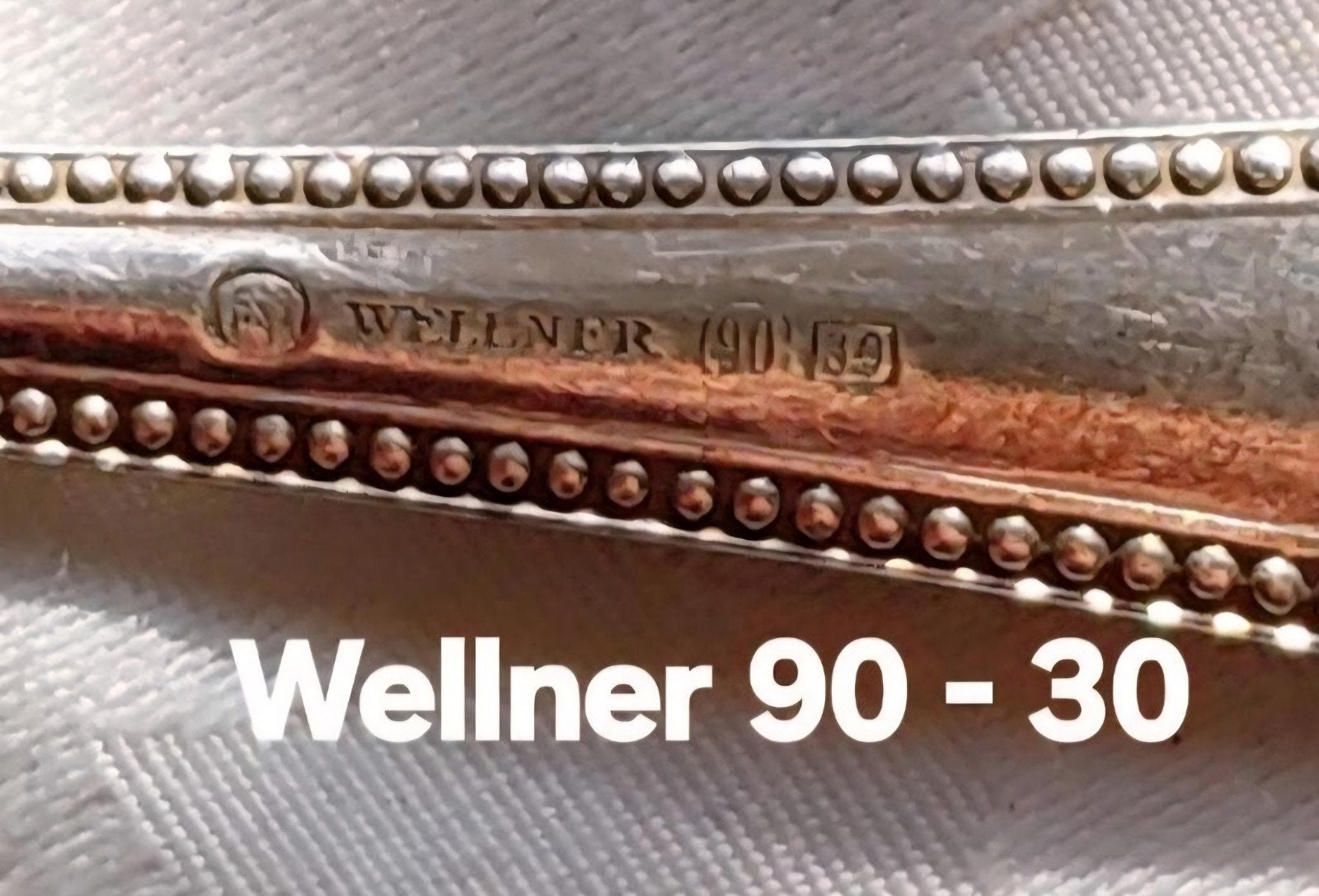 Wellner 90 verzilverde vork met parelranden, Ophalen of Verzenden