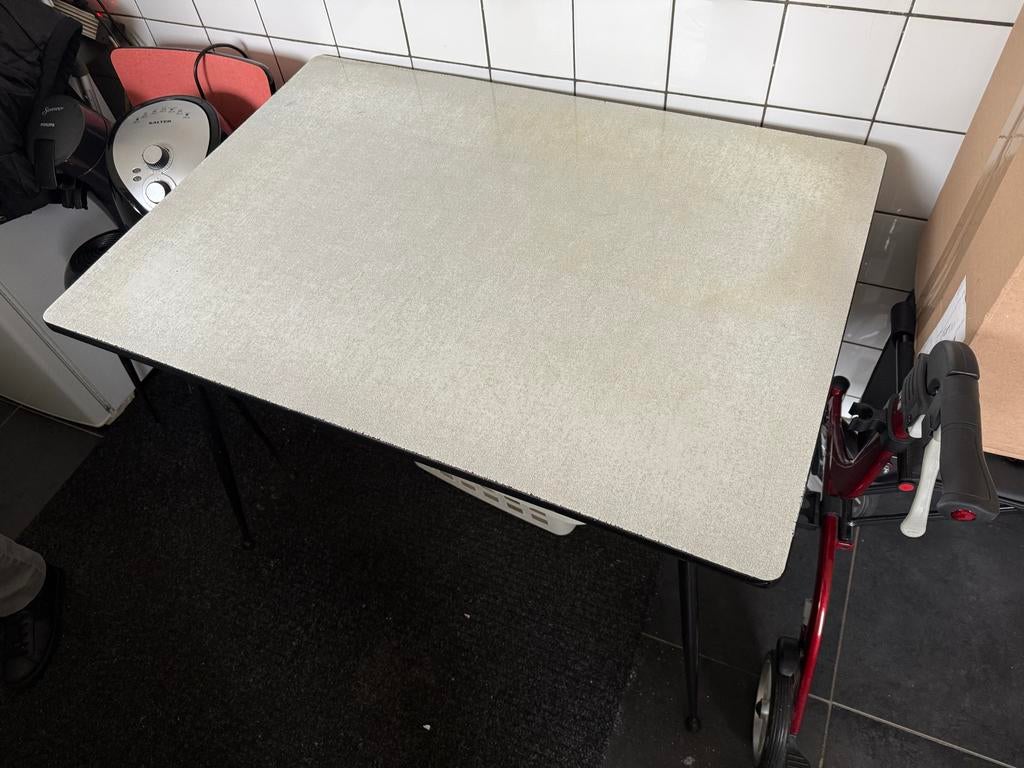 Vintage Formica Tafel met 4 Stoelen - Retro Eetset, Ophalen, Kunststof, Gebruikt, 100 tot 150 cm