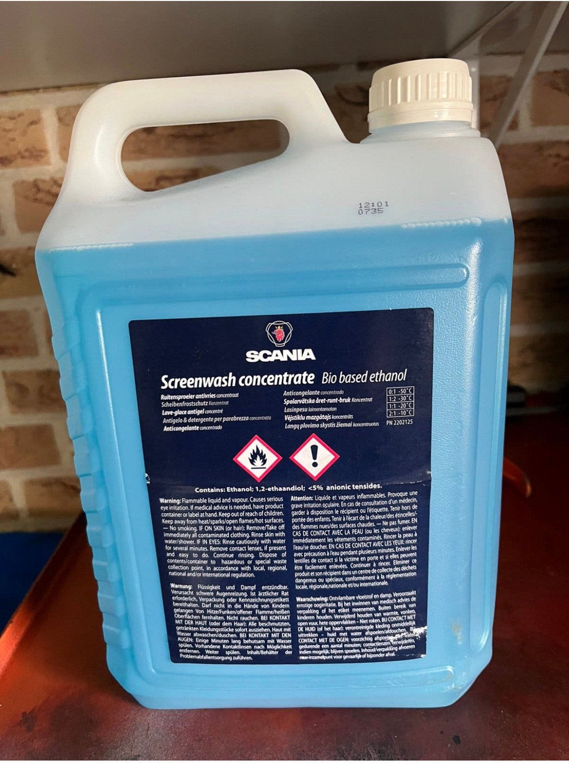 Scania screenwash concentrate 5 liter Nieuw, Ophalen