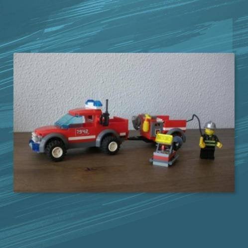 Lego brandweer set 7942, Lego, Ophalen of Verzenden, Zo goed als nieuw, Complete set