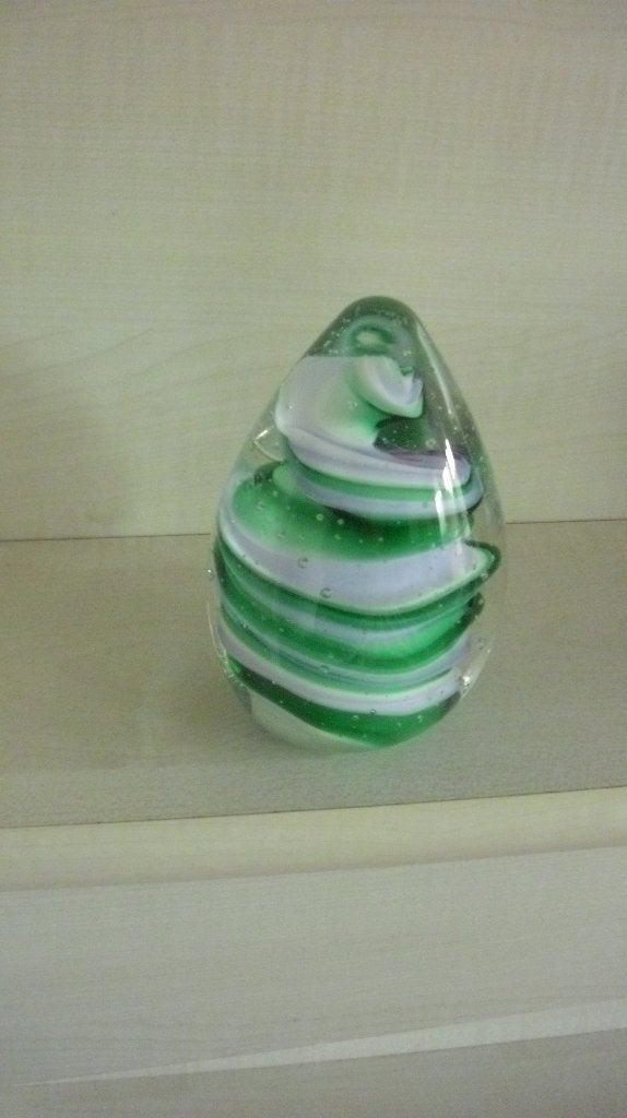 Press Papier met groene slinger, Antiek en Kunst, Ophalen of Verzenden