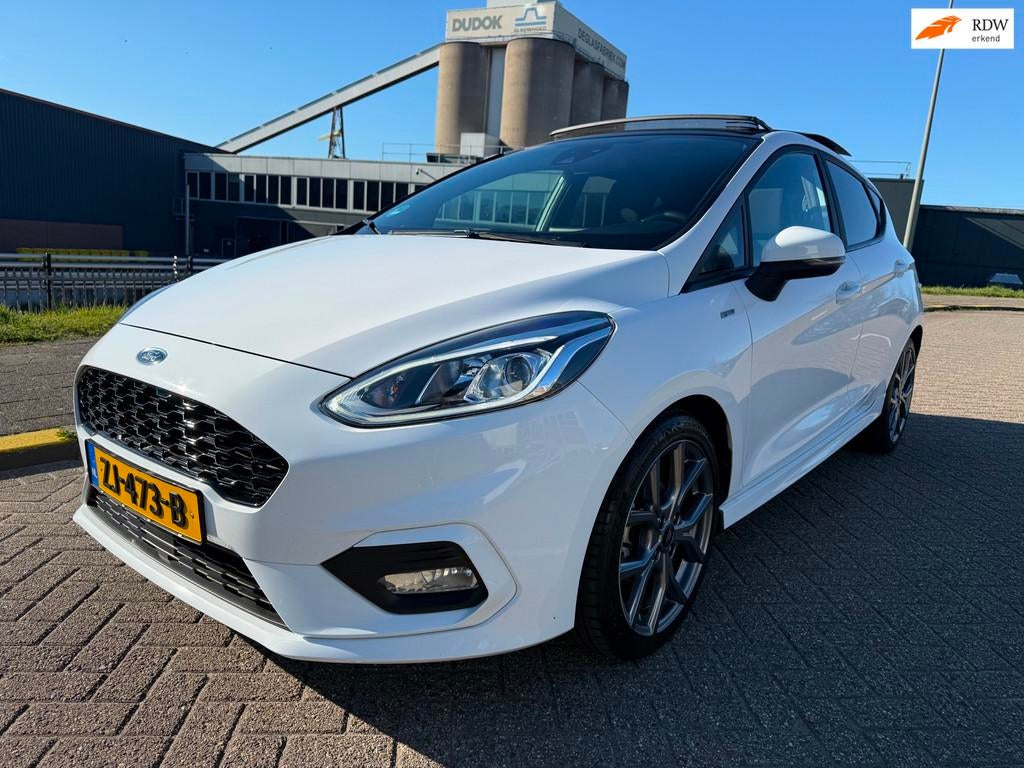 Ford Fiesta 1.0 EcoBoost ST-Line_PANORAMADAK_LUXE UITVOERING, Voorwielaandrijving, Stof, Gebruikt, Euro 6