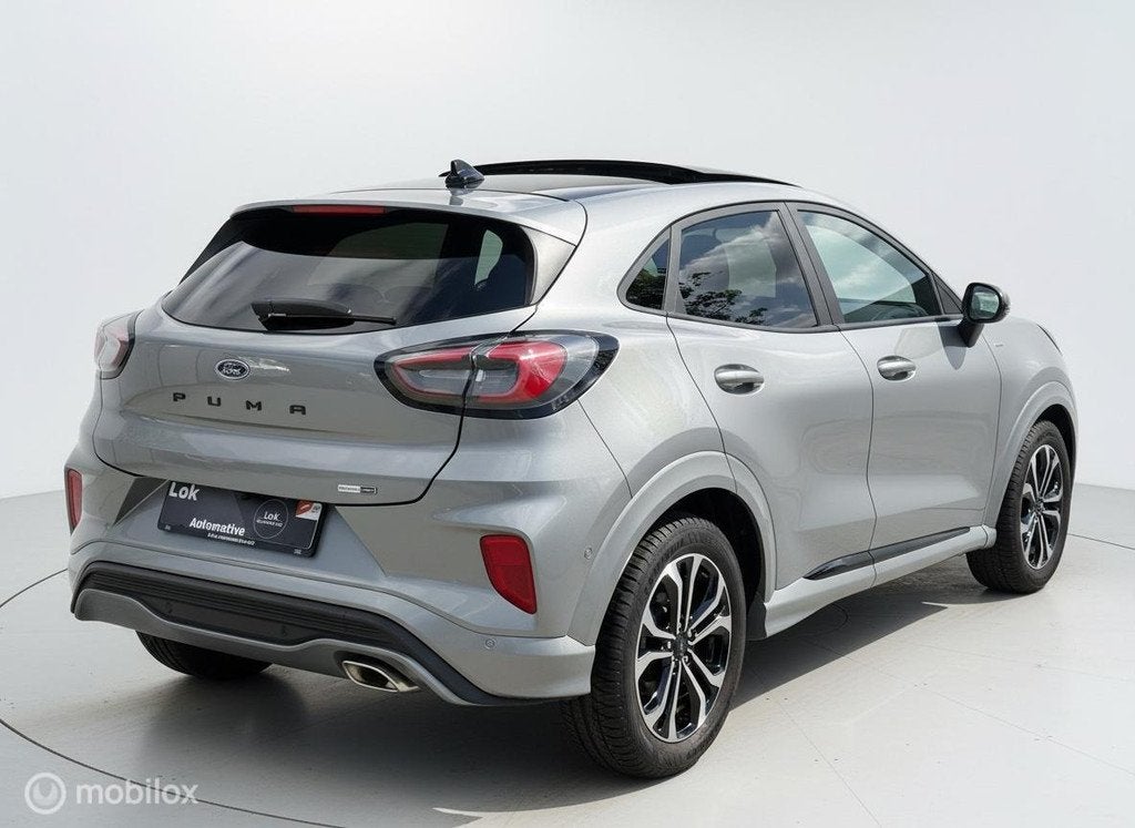 Ford Puma 1.0 EcoBoost Hybrid ST-Line X PANO|LED|B&O|TRKHK|A, Auto's, Ford, Zwart, Automatische klimaatregeling, 23 km/l, Bedrijf