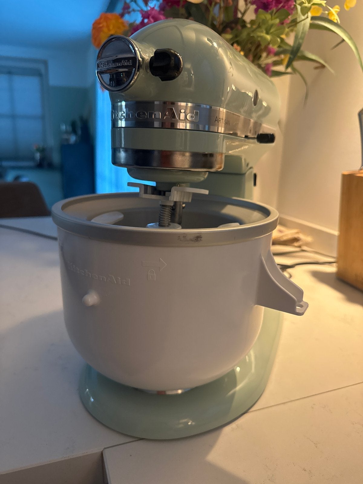 KitchenAid IJsmaker Opzetstuk voor Mixer - Zo goed als nieuw, Witgoed en Apparatuur, Keukenmixers, 1 tot 2 liter, Ophalen of Verzenden