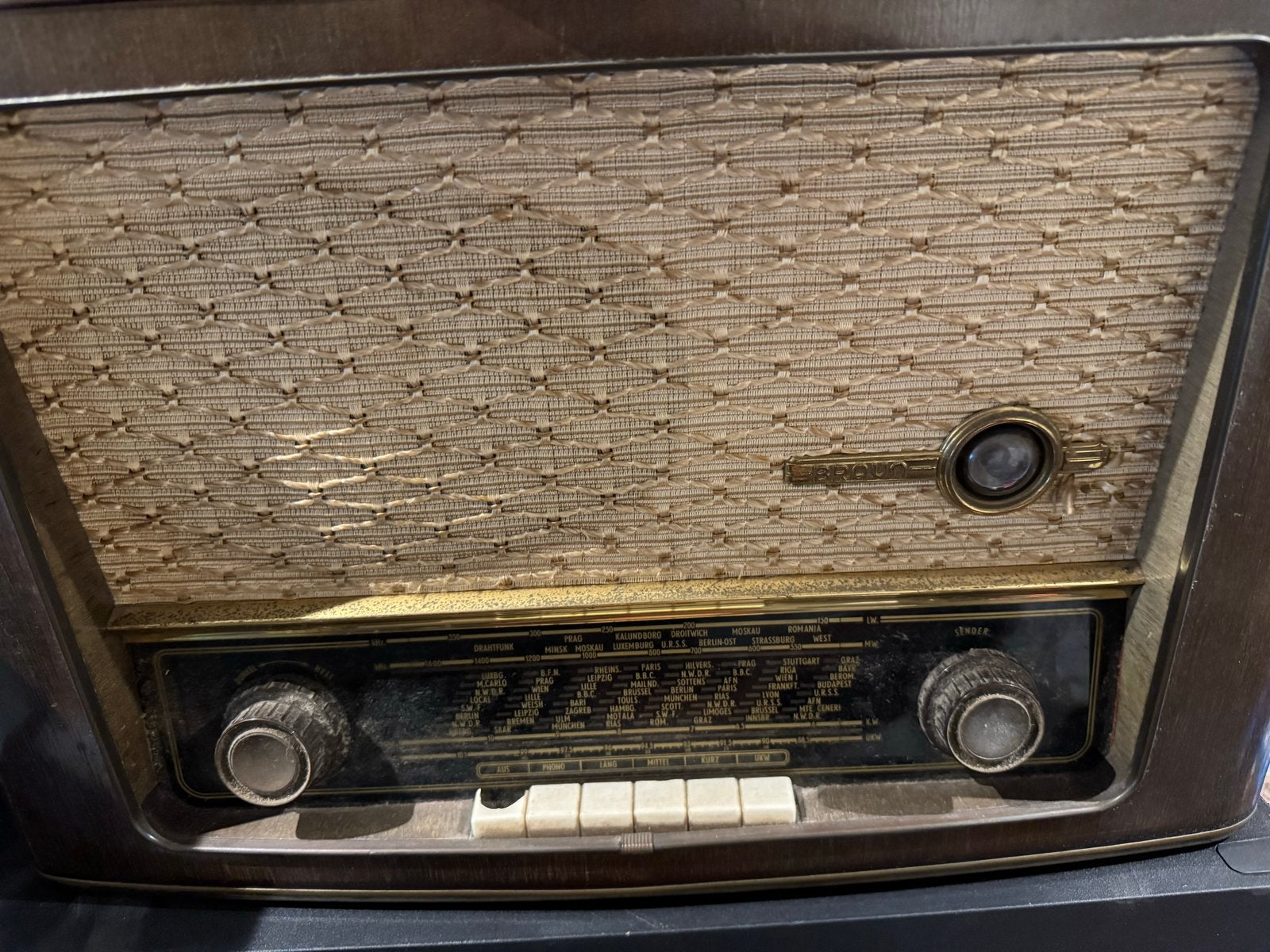 Vintage Braun Radio 222 UKW Phono - Klassieke Buizenradio, Ophalen, Gebruikt, Radio