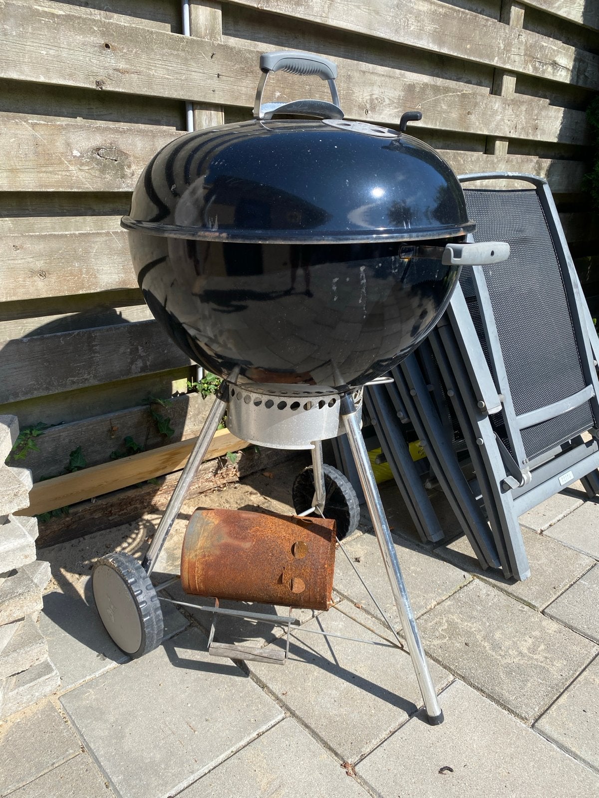 Weber BBQ 60 cm doorsnede, compleet incl kolenbrander, Ophalen, Gebruikt