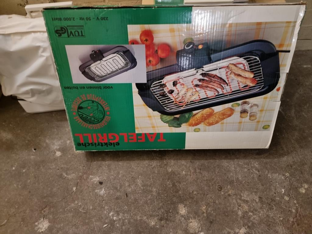 Elektrische Tafelgrill 2000W - Voor binnen en buiten, Ophalen of Verzenden, Nieuw, Tafelgrill