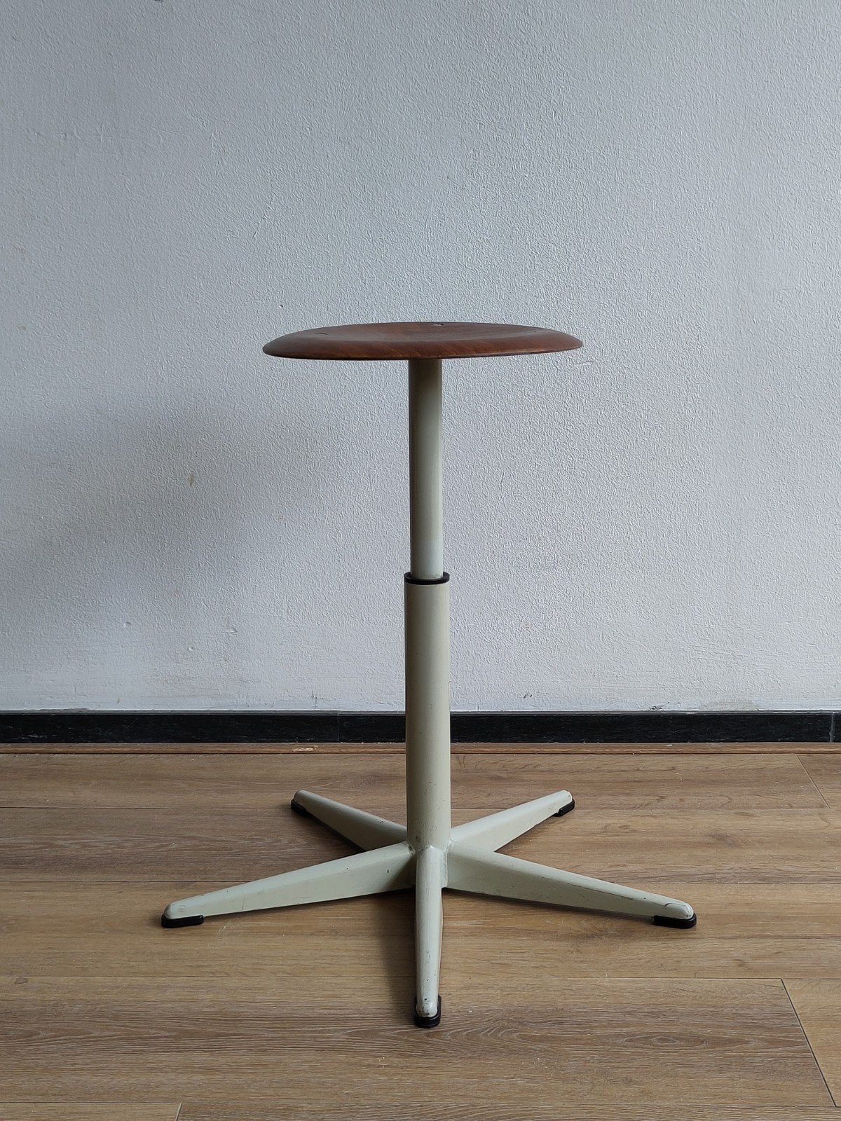 Vintage Industriële Kruk Hout Metaal Krukje Bijzettafeltje, Ophalen, Gebruikt, ., .