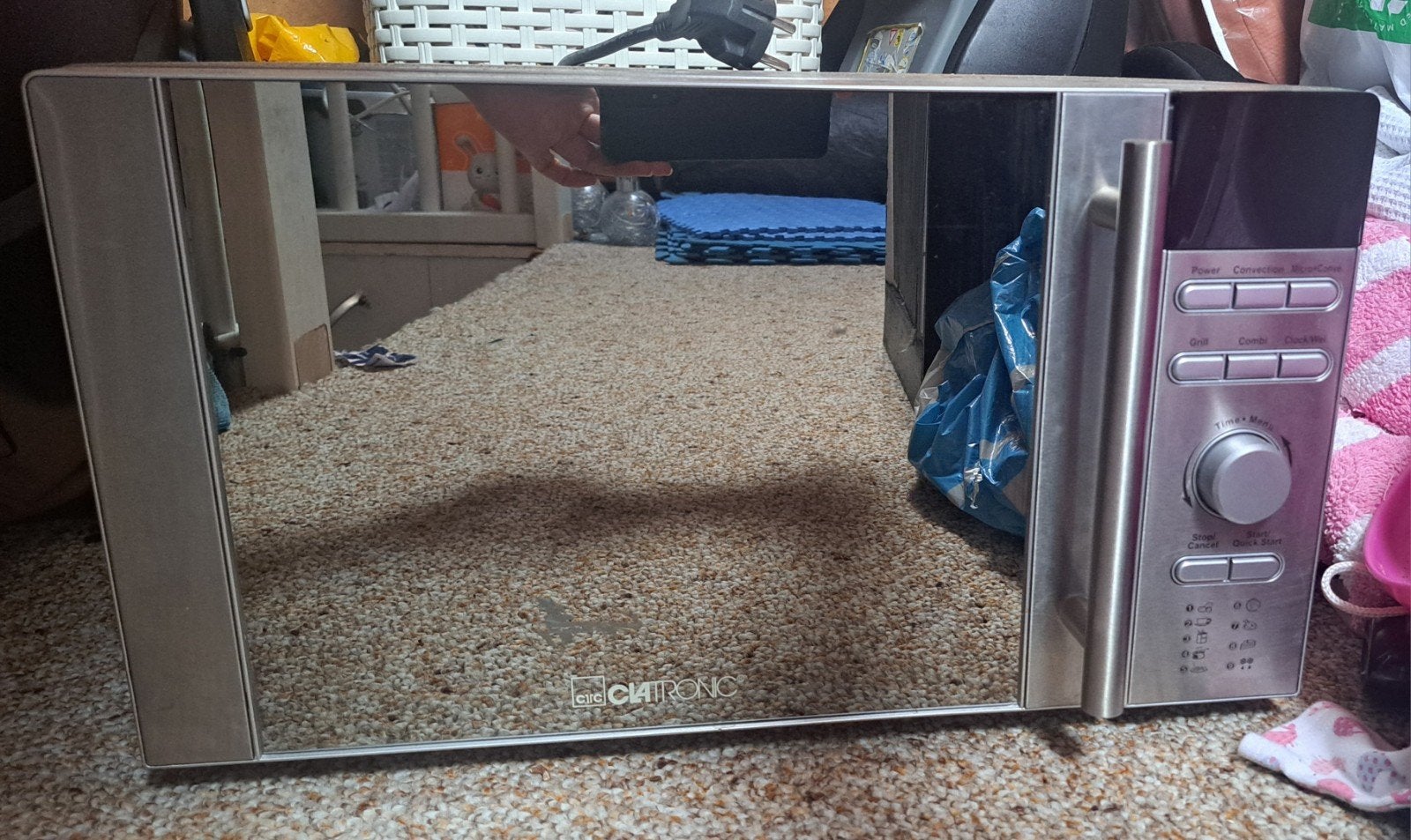 Goed werkende combimagnetron - Clatronic, Witgoed en Apparatuur, Magnetrons, Gebruikt, Vrijstaand, Combimagnetron, 45 tot 60 cm