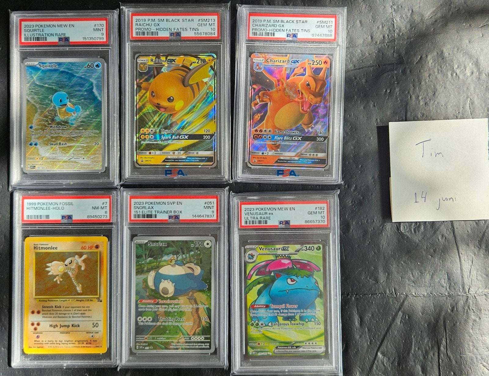 Pokémon kaarten - PSA en raw cards, Ophalen of Verzenden, Zo goed als nieuw, Meerdere kaarten, Foil