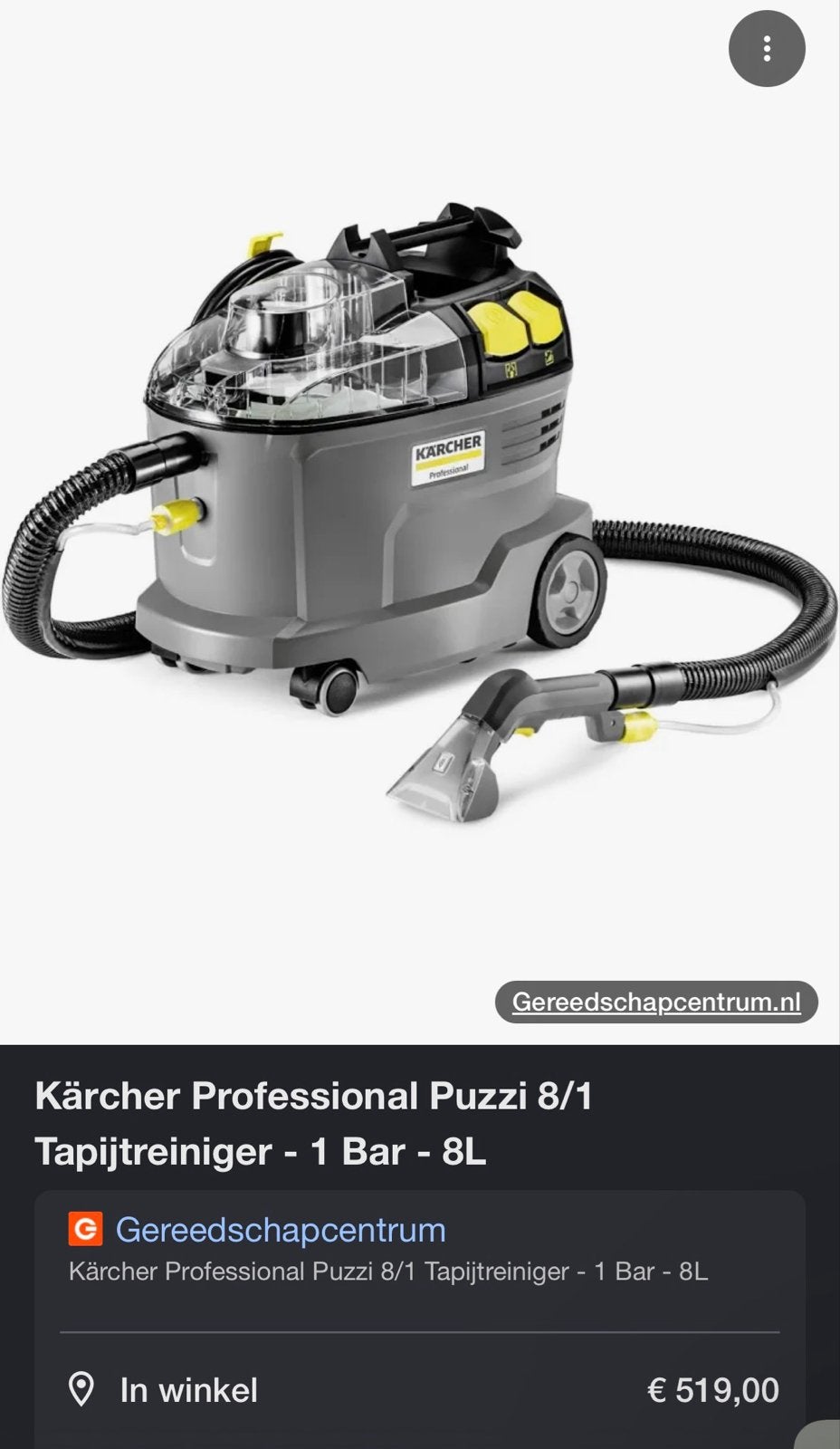 Kärcher Professional Puzzi 8/1 Tapijtreiniger - Nieuw, Ophalen of Verzenden, Nieuw, Schrobmachine
