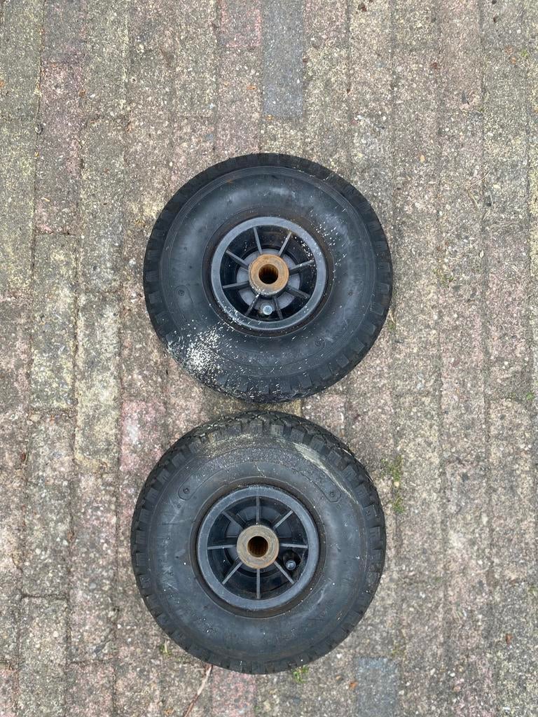 Steekwagen bolderkar wiel 2 st zwarte velg, Ophalen, Gebruikt
