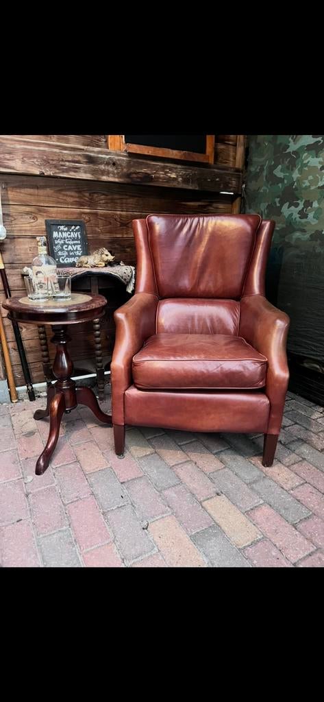 Bendic leren fauteuil, Huis en Inrichting, Fauteuils, Ophalen of Verzenden, Zo goed als nieuw, 50 tot 75 cm, Leer