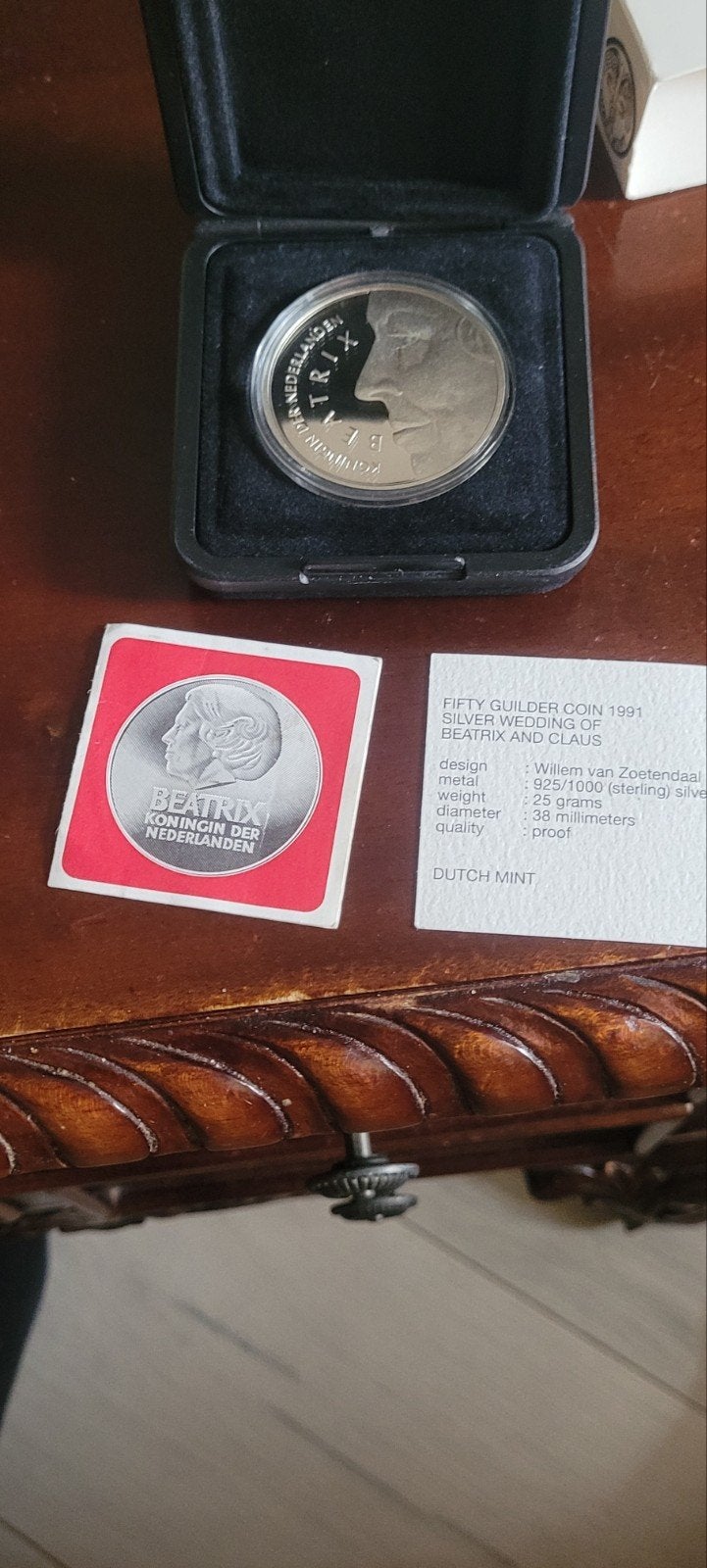 50 gulden munt Beatrix en claus, Ophalen of Verzenden