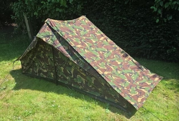 Puptent / legertent met camouflagepatroon, Ophalen of Verzenden, Zo goed als nieuw, Tot en met 2