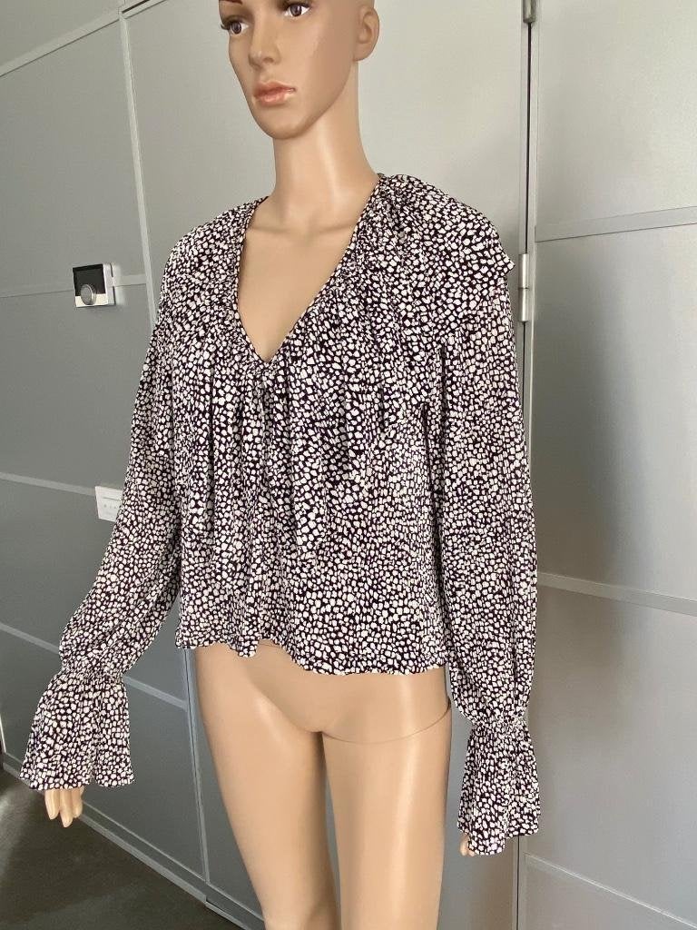 i239 Zara maat M=38/40 blouse top tuniek wit/zwart, Kleding | Dames, Maat 38/40 (M), Ophalen of Verzenden, Zo goed als nieuw, Wit