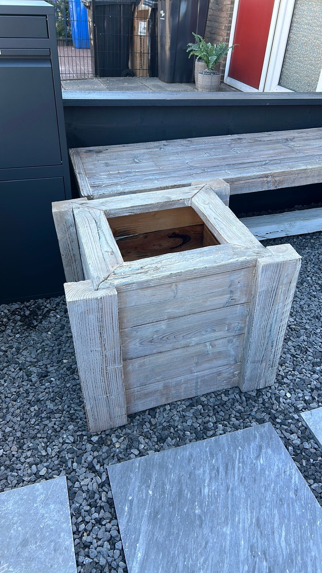 Super gave stoere plantenbak ibiza behemian landelijk, Tuin en Terras, Ophalen, Minder dan 30 cm, Rond, Zo goed als nieuw