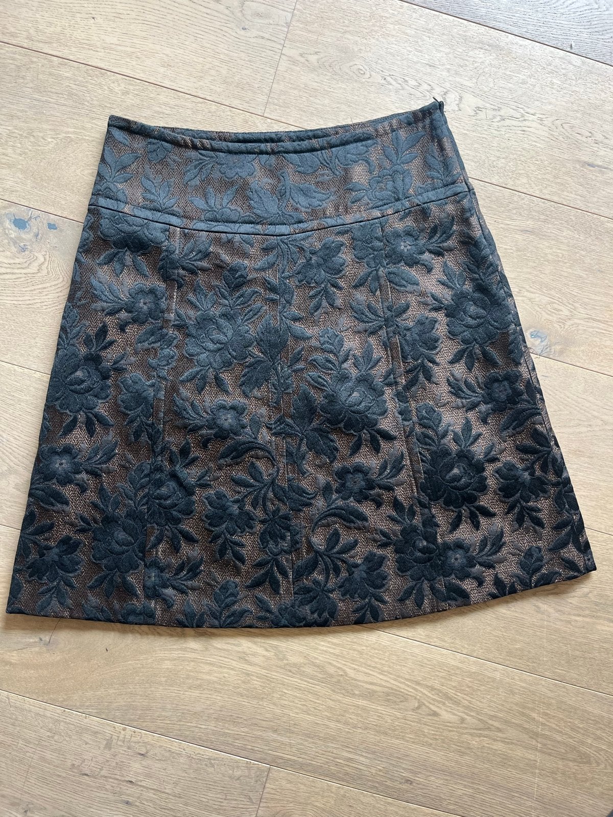 InWear rok met bloemenprint, maat 40, Kleding | Dames, Rokken, Maat 38/40 (M), Zwart, Ophalen of Verzenden, Knielengte