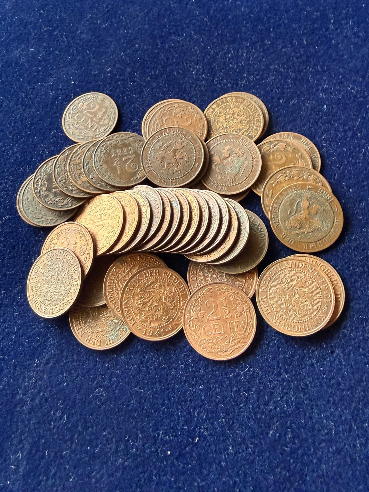 45 x 2.1/2 centen, Ophalen of Verzenden, Koningin Wilhelmina, Overige waardes, Setje