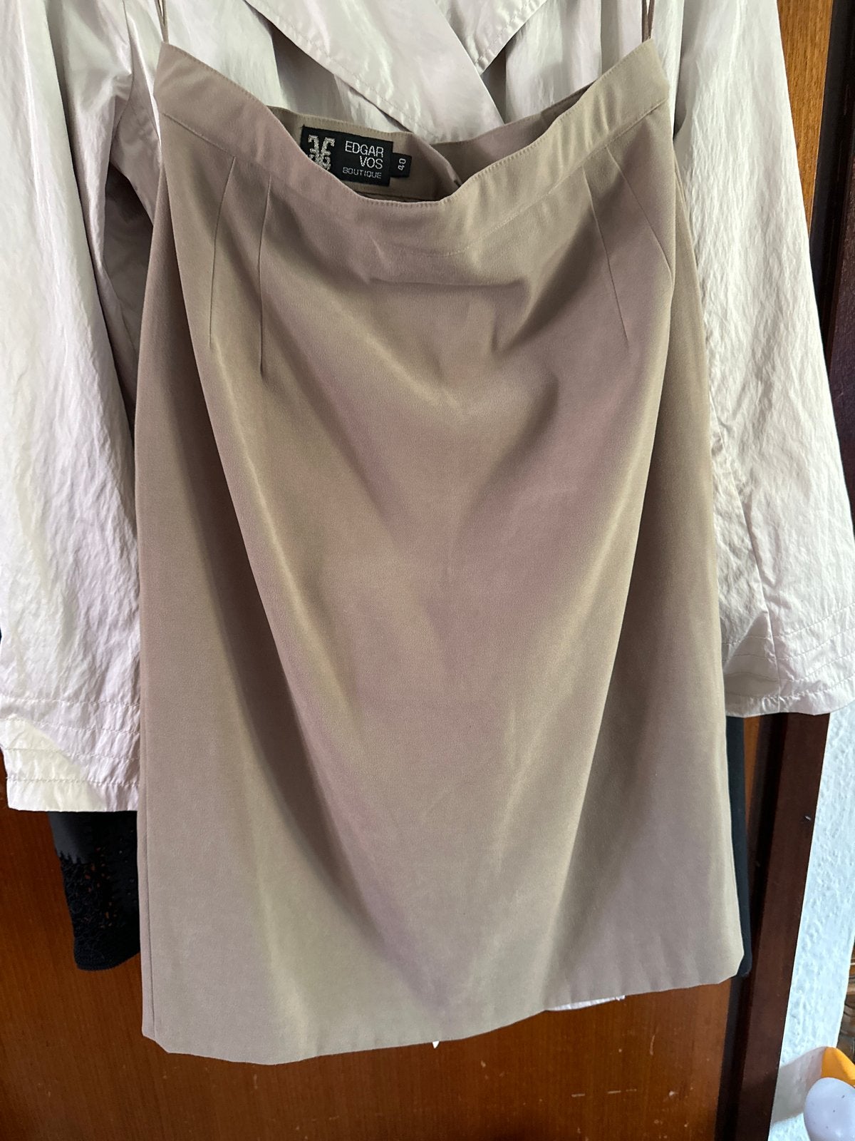 Edgar Vos gevoerde rok maat 40, Kleding | Dames, Beige, Zo goed als nieuw, Knielengte, Ophalen