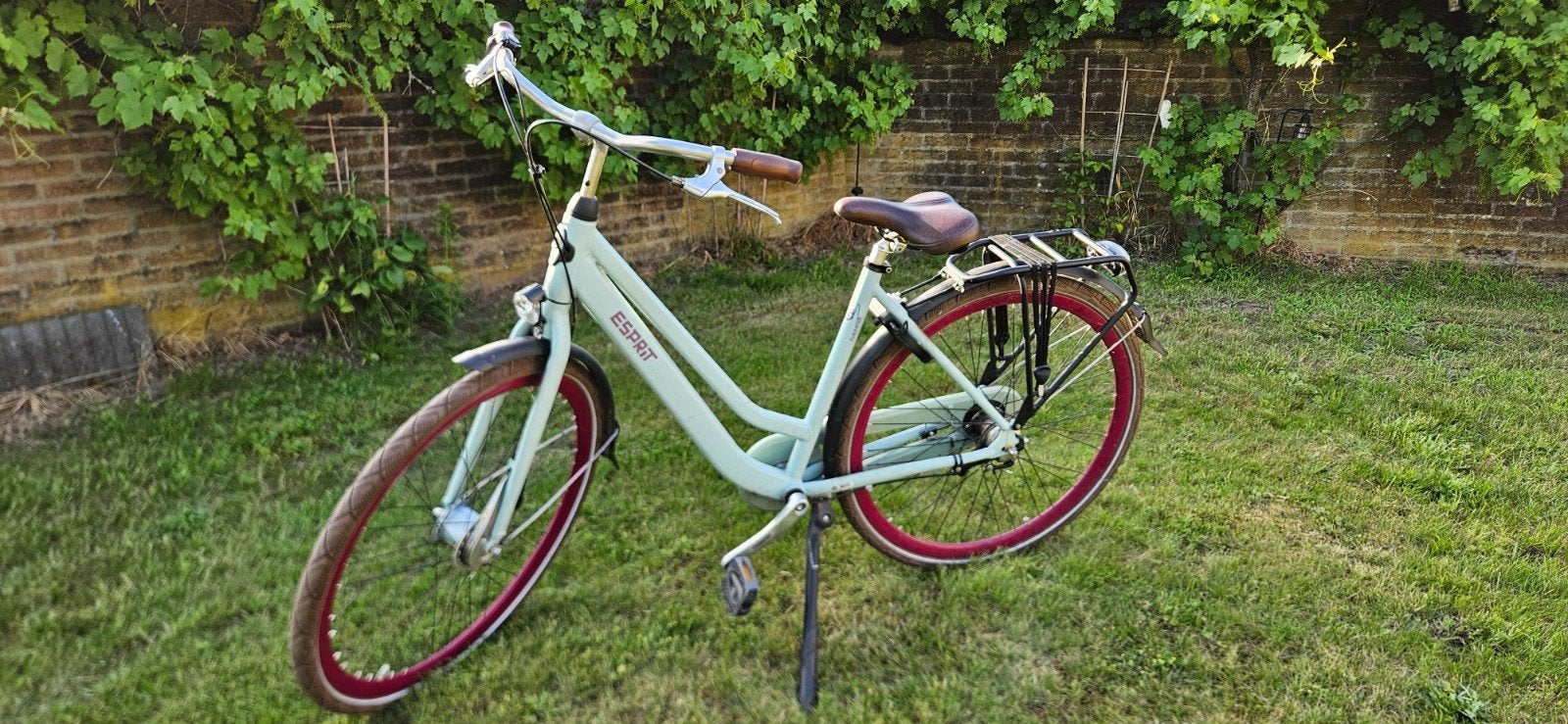 Esprit Damesfiets - Lichtblauw met Roze Velgen en tassenrek, Fietsen en Brommers, Fietsen | Dames | Damesfietsen, Velgrem, 50 tot 53 cm