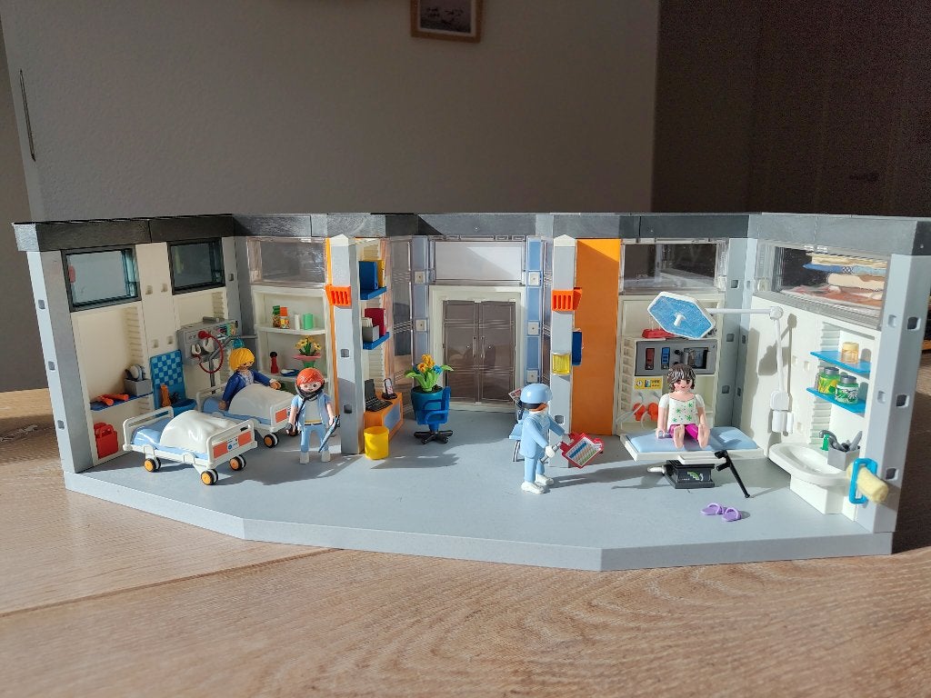Playmobil Ziekenhuis - 70191 met licht, Gebruikt, Gebouw, Complete set, Ophalen of Verzenden
