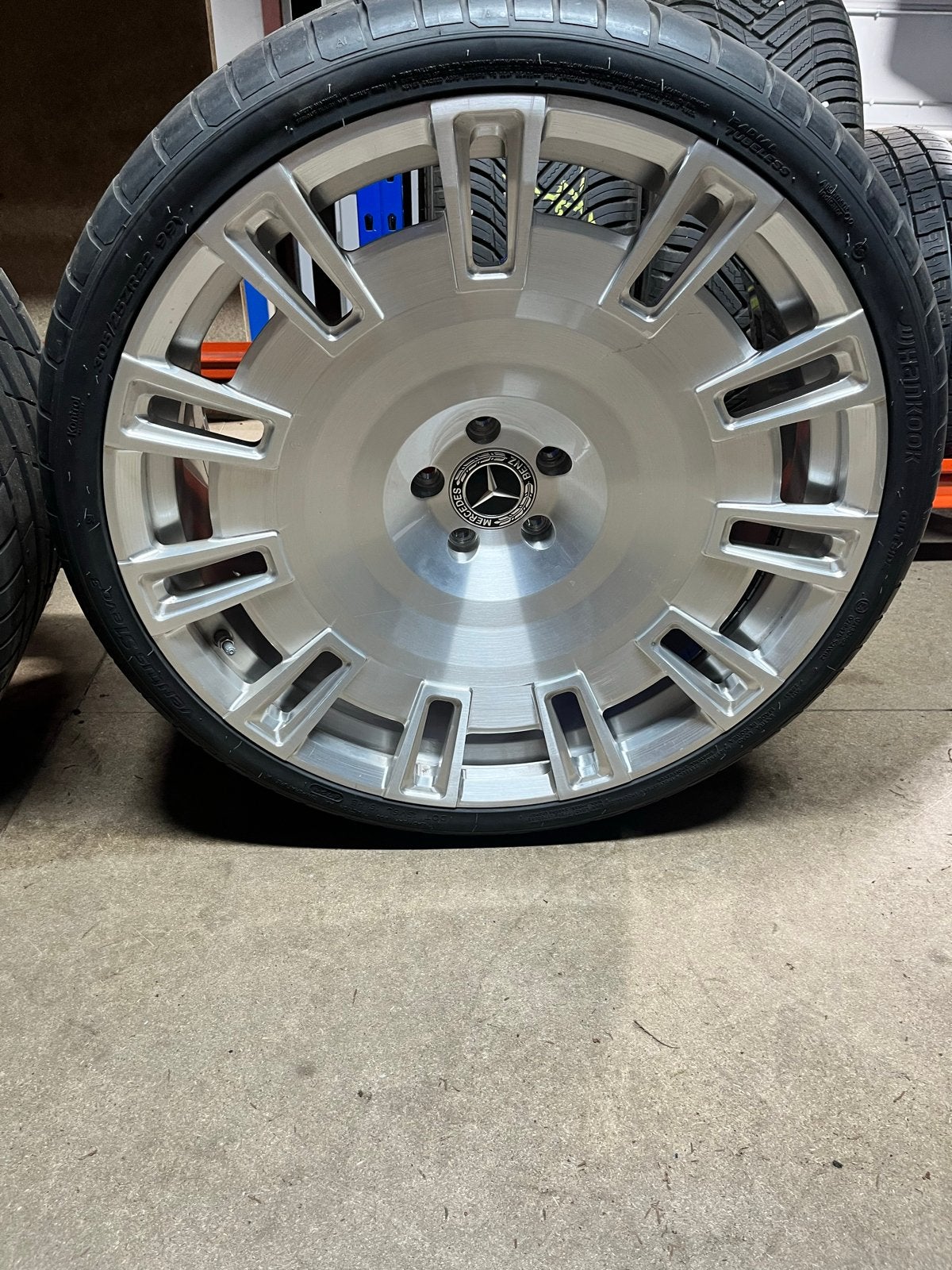 Mercedes-Benz S580 AGL60 22 inch velgen met Continental band, Gebruikt, 265 mm, Banden en Velgen, Ophalen of Verzenden