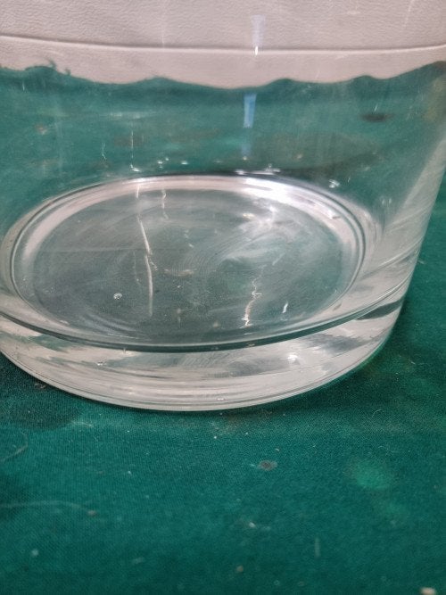 vaas cylinder rond dik glas, Ophalen of Verzenden
