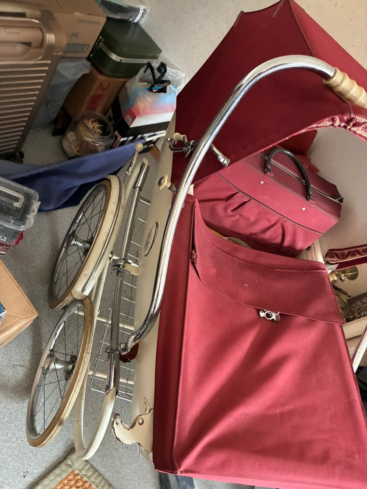 Vintage kinderwagen, Kinderen en Baby's, Kinderwagens en Combinaties, Gebruikt, Luchtbanden, Ophalen, Kinderwagen