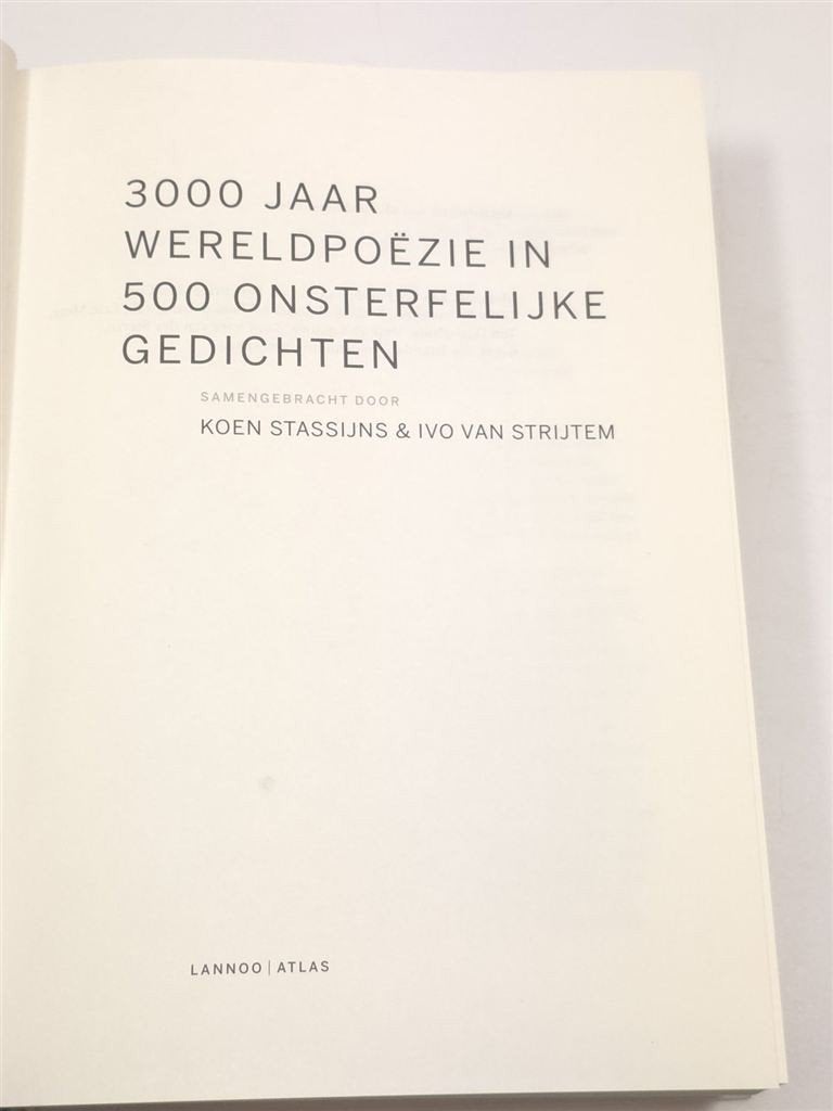 3000 Jaar Wereldpoëzie in 500 Onsterfelijke Gedichten, Verzenden, Zo goed als nieuw
