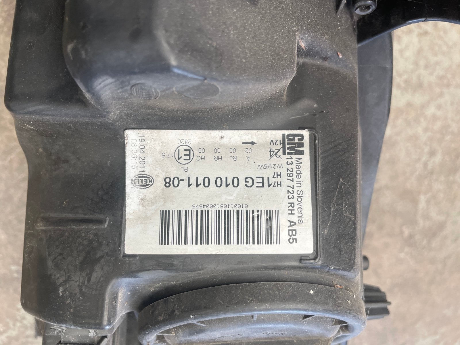Opel astra j koplamp rechts, Auto-onderdelen, Verlichting, Ophalen, Gebruikt, Opel