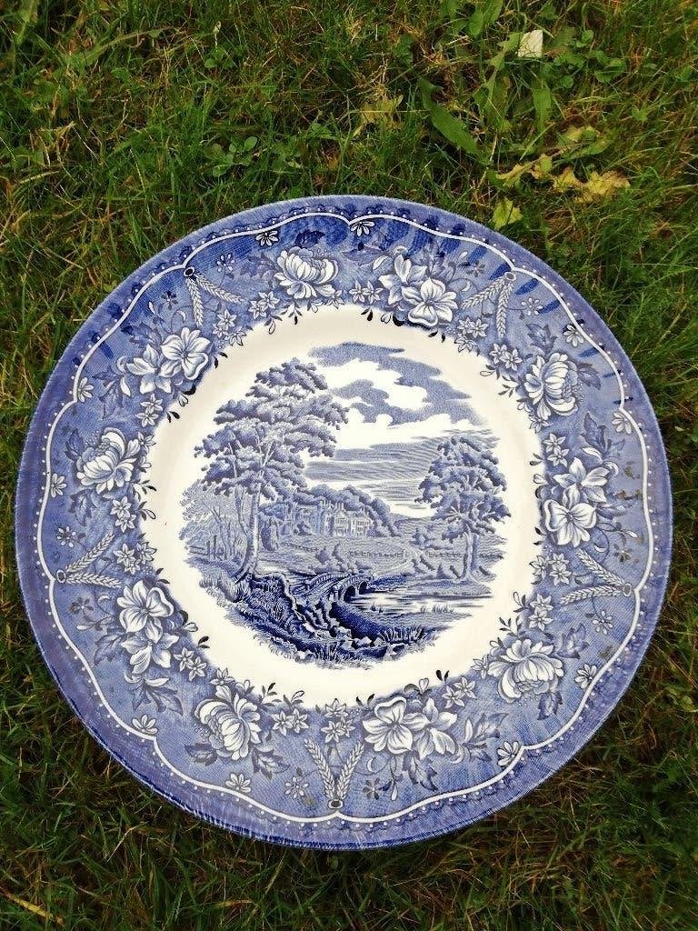 6 x GROTE dinerborden Barratts Elizabethan Blue 27,5cm, Huis en Inrichting, Keuken | Servies, Ophalen of Verzenden, Zo goed als nieuw