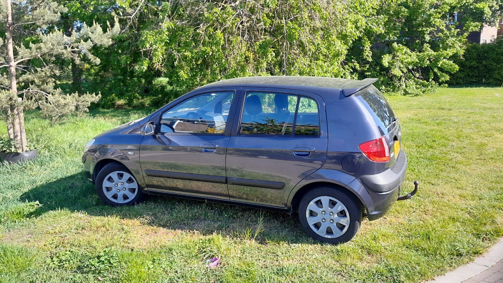 Hyundai Getz 1.4 5DRS 2006 Grijs  trekhaak, Auto's, Hyundai, Particulier, Getz, Benzine, C, Hatchback, Handgeschakeld, Origineel Nederlands