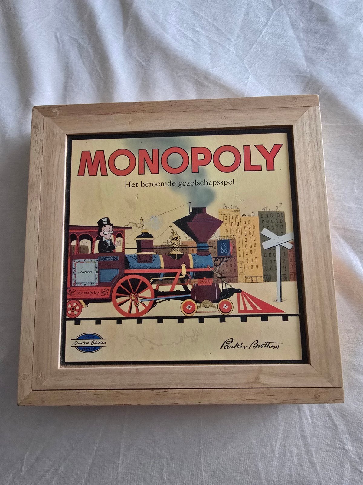 oude houten  monopoly  spel, Verzamelen, Ophalen of Verzenden, Gebruikt