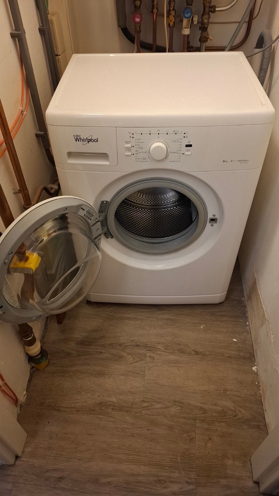 Whirlpool 6024 wasmachine 6kg - A++ 1400 toeren, Ophalen, 1200 tot 1600 toeren, Gebruikt, 4 tot 6 kg