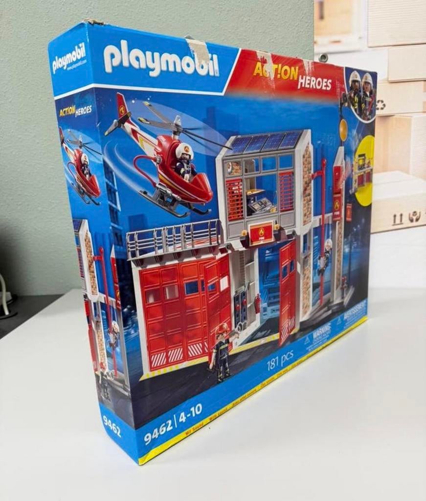 PLAYMOBIL City Action Grote brandweerkazerne helicopter 9462, Kinderen en Baby's, Speelgoed | Playmobil, Ophalen of Verzenden