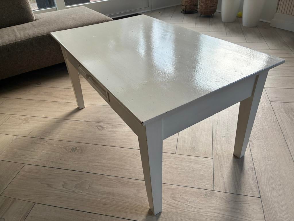 Salontafel wit, Ophalen, 100 tot 150 cm, 50 tot 100 cm, Zo goed als nieuw
