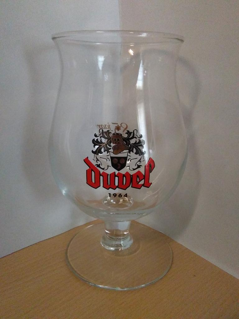 Duvel bierglas wapenschild 85 jaar Collection 1964, Ophalen of Verzenden, Zo goed als nieuw, Glas of Glazen, Duvel