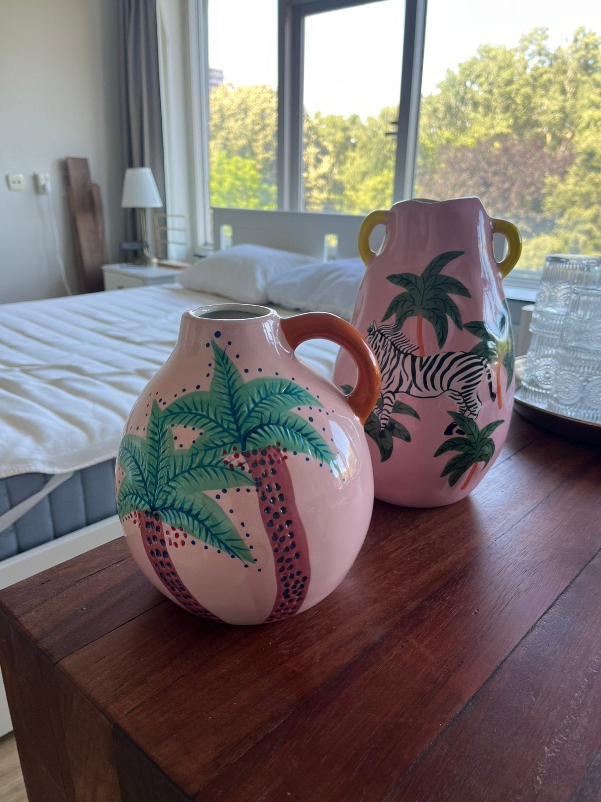 Roze vazen, Antiek en Kunst, Ophalen