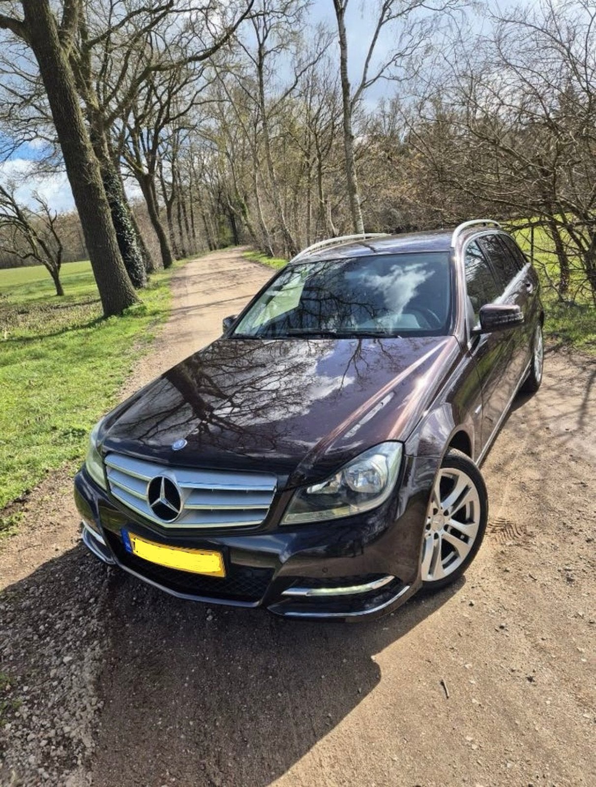 Mercedes-Benz C-Klasse C180 Avantgarde BE Estate Aut7 2012, Auto's, Mercedes-Benz, Automaat, 1800 kg, Zwart, Bruin