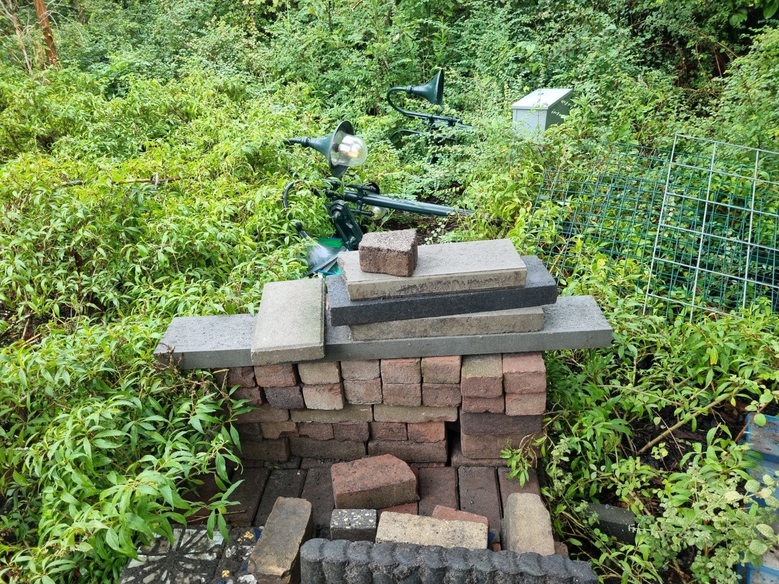 opsluitband grijs, Tuin en Terras, Ophalen, Gebruikt, Overige typen, Minder dan 5 m²