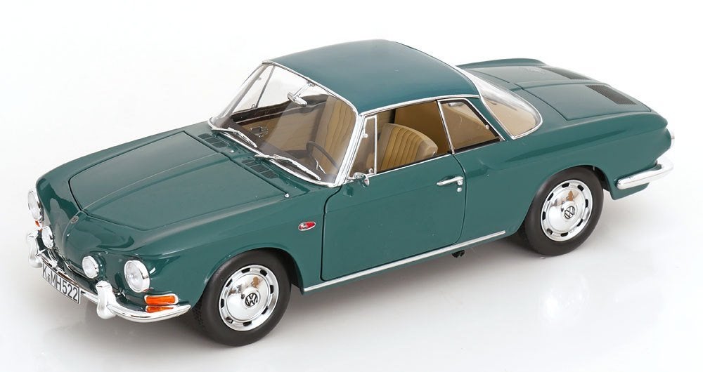 Norev 1:18 Volkswagen Karmann Ghia 1500 1963 Smaragd Green, -, Nieuw, Norev, Ophalen of Verzenden