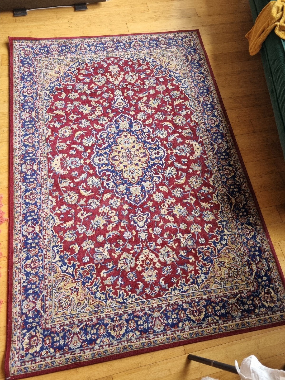 IKEA Vedbäk tapijt 133x195 cm, rood/blauw, zo goed als nieuw, Huis en Inrichting, Ophalen, 100 tot 150 cm, Klassiek, Oosters, Blauw