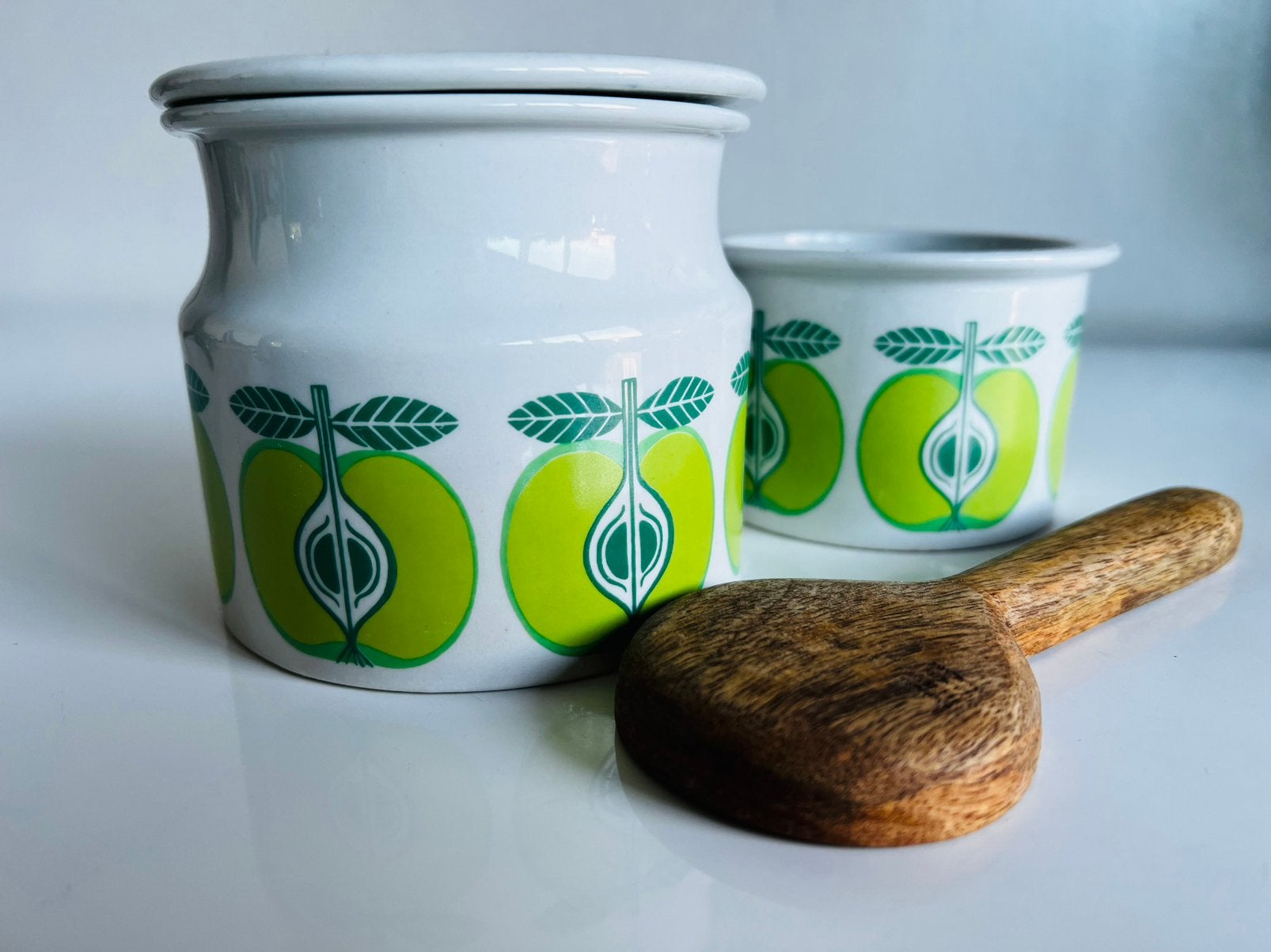 Set 2 Arabia Pomona Marmeladepotten Groene Appel Uosikkinen, Ophalen of Verzenden
