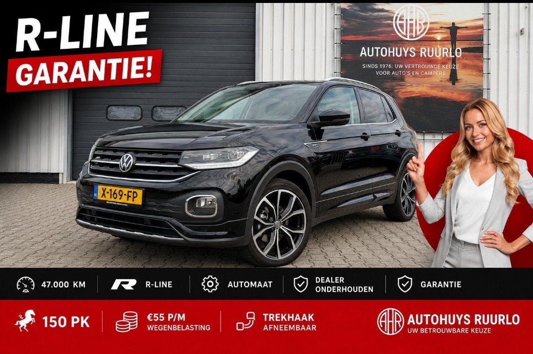 Volkswagen T-Cross 1.5 TSI 150 PK DSG R-LineCAMERA | ACC | 1, Auto's, Dealer onderhouden, T-Cross, 4 cilinders, Leder en Stof