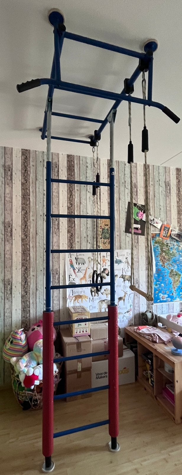 Klimrek voor binnen met touwladder en klimtouw, Ophalen, Gebruikt, Jongen of Meisje