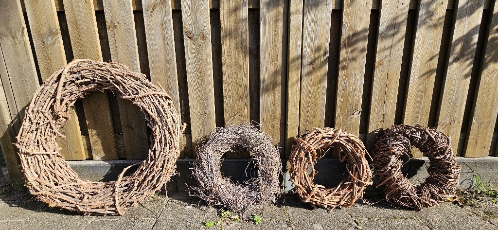 Rieten kransen, Huis en Inrichting, Ophalen, Gebruikt, Krans, Overige materialen