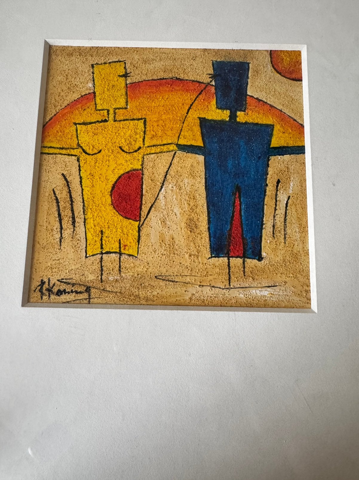 Renske Koning acryl/zand kunstwerk, Ophalen