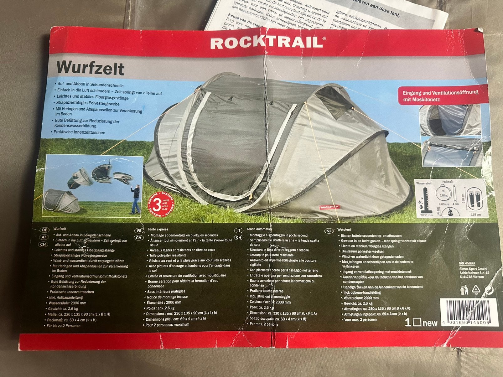 Mooie tent 2 personen, Caravans en Kamperen, Tenten, Ophalen of Verzenden, Zo goed als nieuw