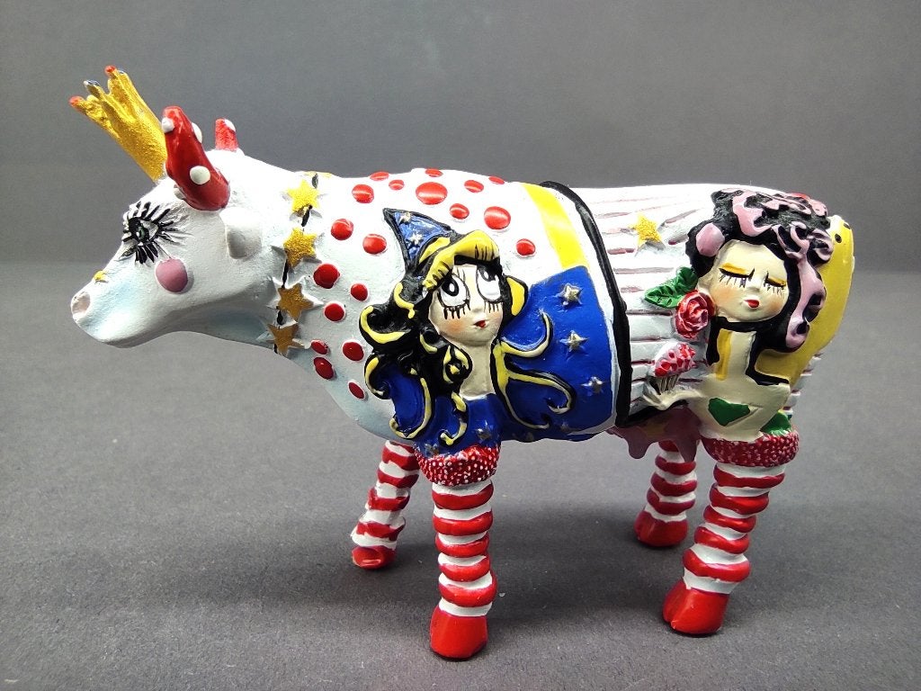 CowParade / Cow Parade Koe “Vaca Princesa” SMALL (zeldzaam), Ophalen of Verzenden, Beeld, Meerkleurig, Handgemaakt